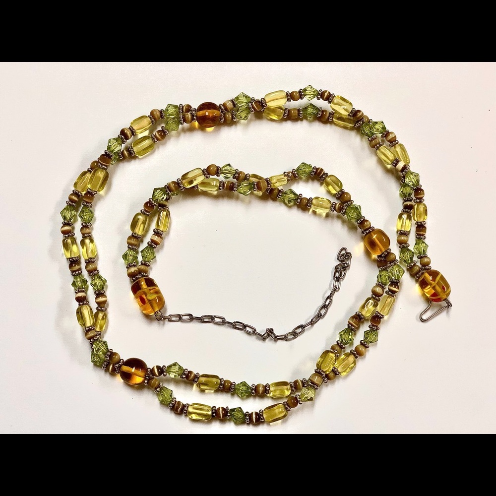 Green toned beaded Necklace